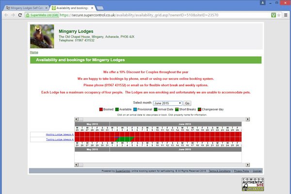 Our new online booking system